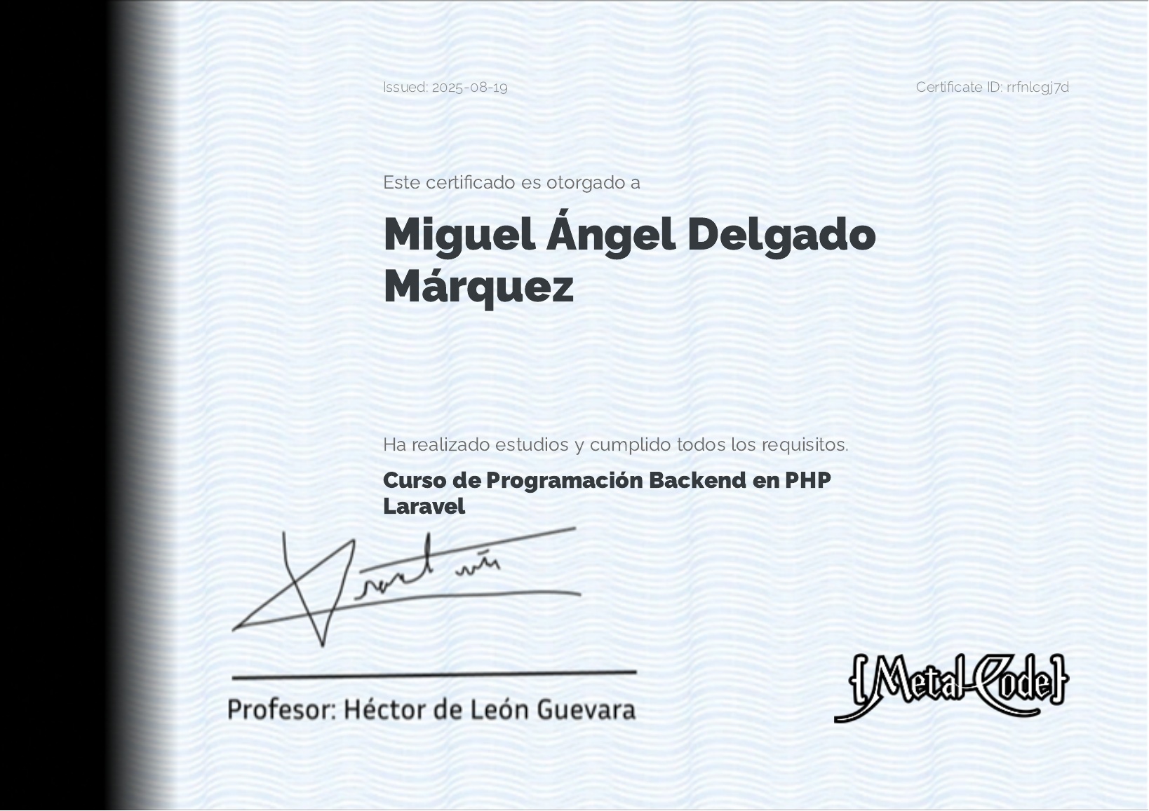 Curso de Programación Backend en PHP Laravel