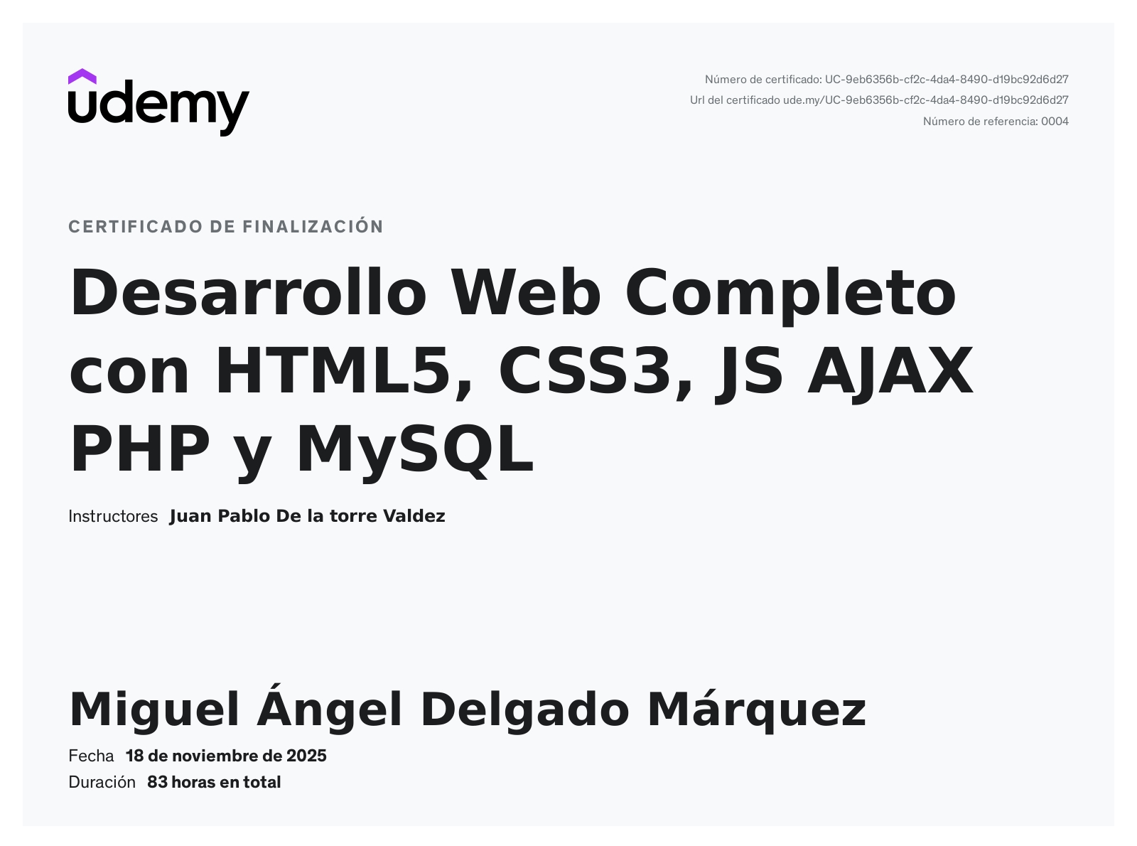 Desarrollo web completo con HTML5, CSS3, JS, PHP y MySQL