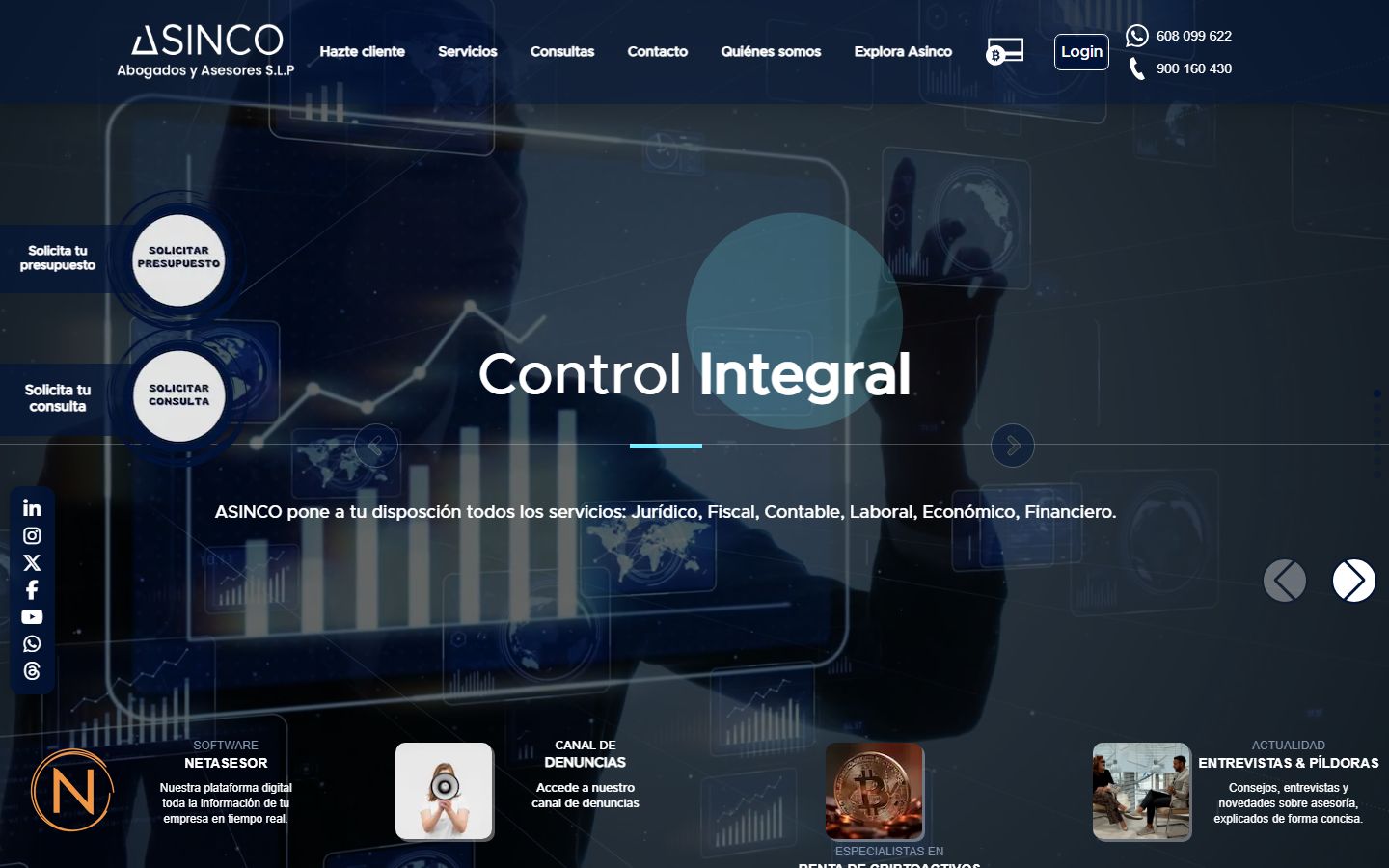 Web corporativa de ASINCO